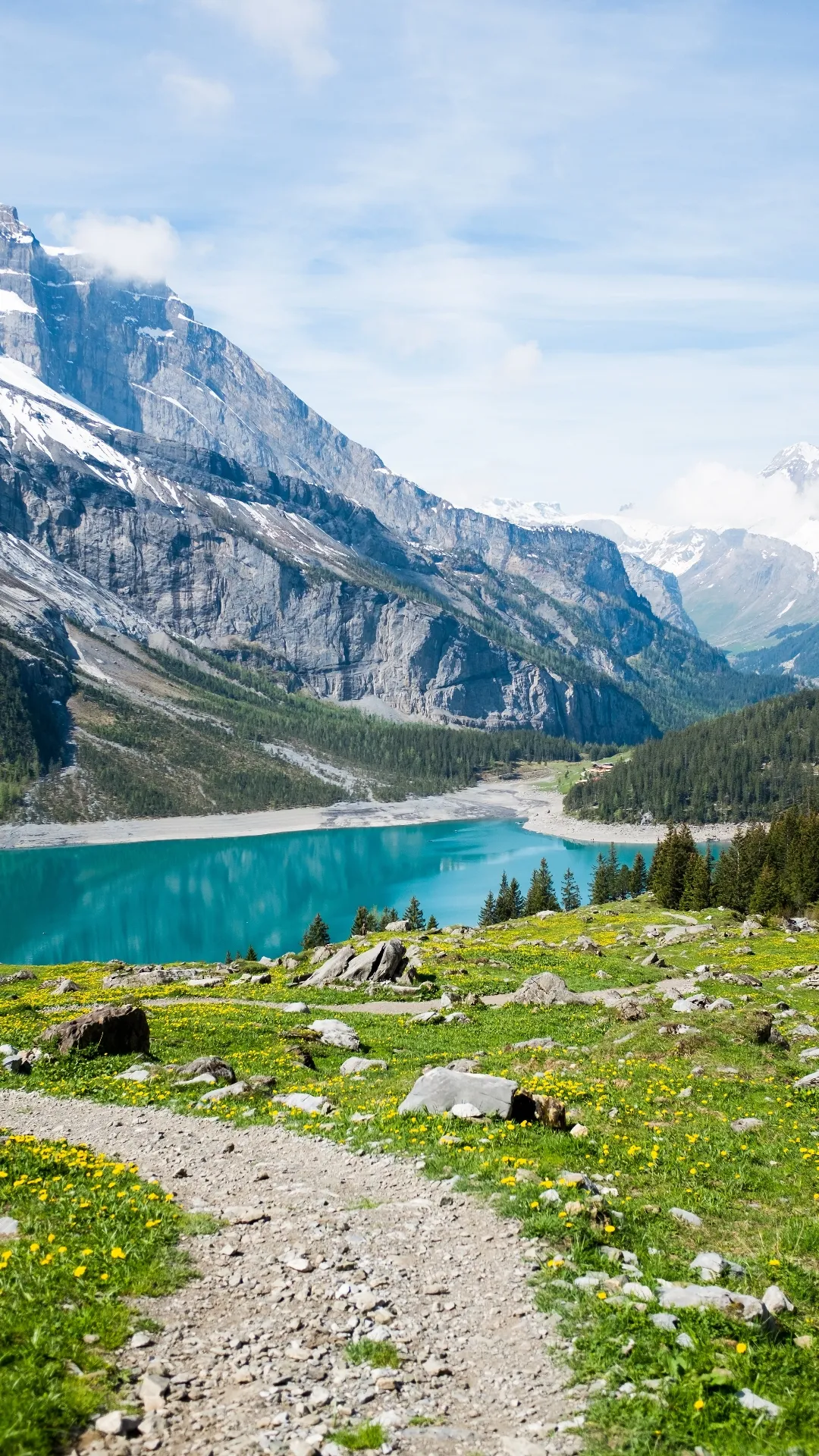 Mountains and lake